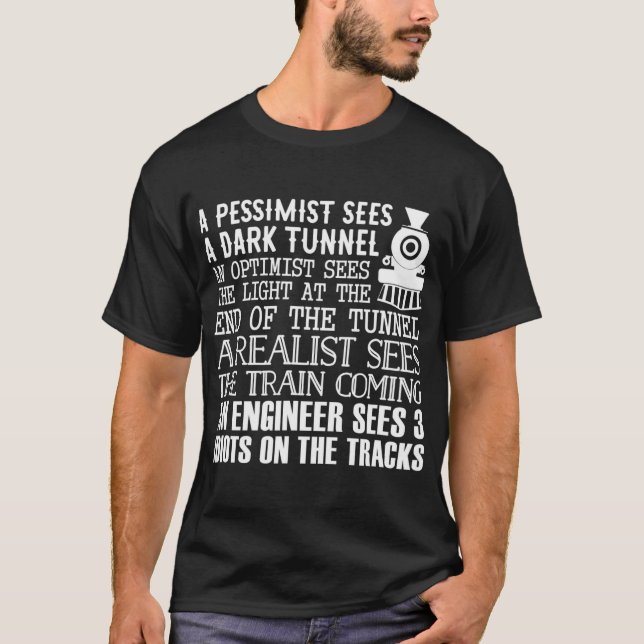 Camiseta Un Ingeniero De Tren Y Un Chiste Divertido De 3 Id (Anverso)
