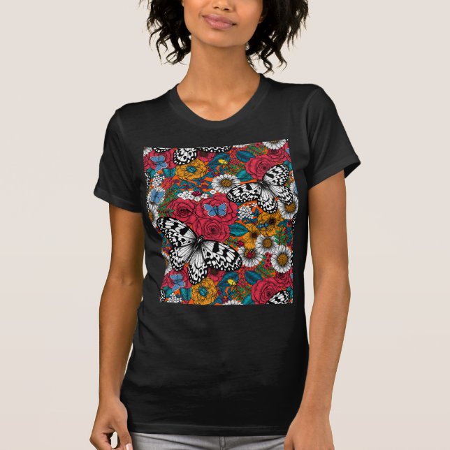 Camiseta Un jardín colorido (Anverso)