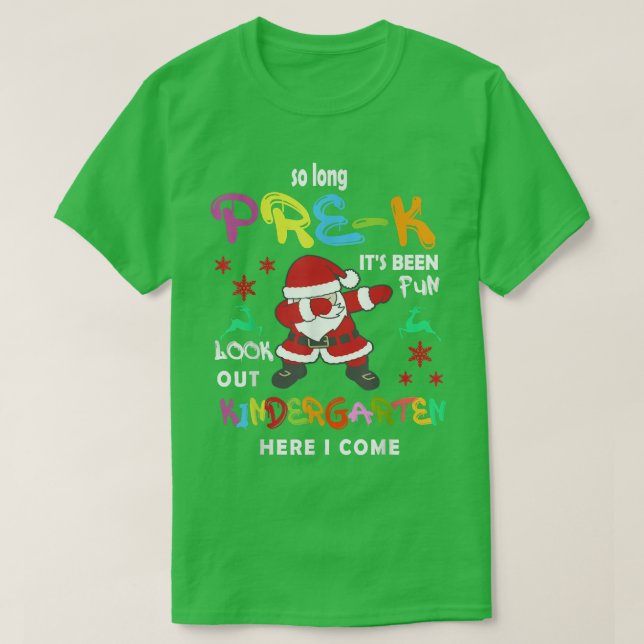 Camiseta Un jardín de infantes anterior al K, Dabbing Santa (Diseño del anverso)
