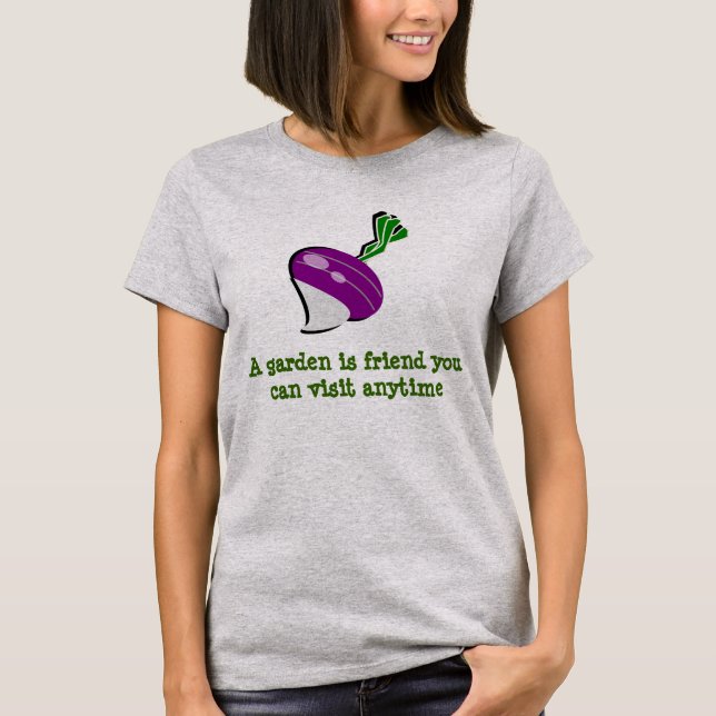 Camiseta Un jardín es amigo... adorable jardinería. (Anverso)