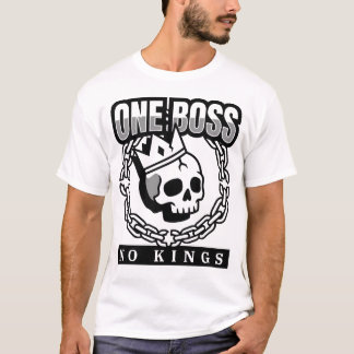 Camiseta Un jefe sin reyes cráneo con corona Stre rebelde
