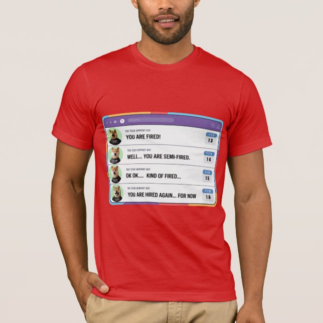 Camiseta Un jefe tonto despide a la gente por error (Anverso)