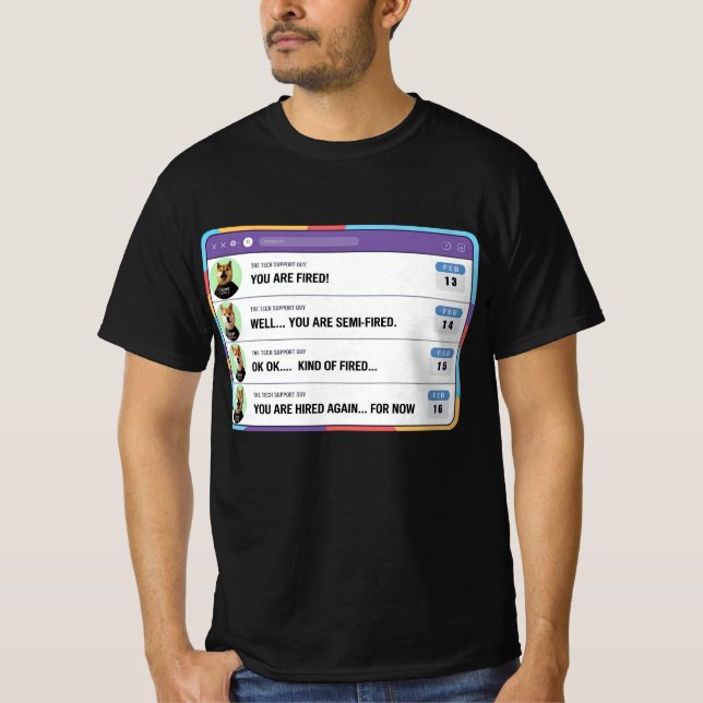 Camiseta Un jefe tonto despide a la gente por error (Anverso)