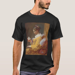 Camiseta Un joven Chica leyendo Por Jean-Honore Fragonard