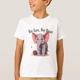Camiseta Un joven elefante parado en un pequeño parche