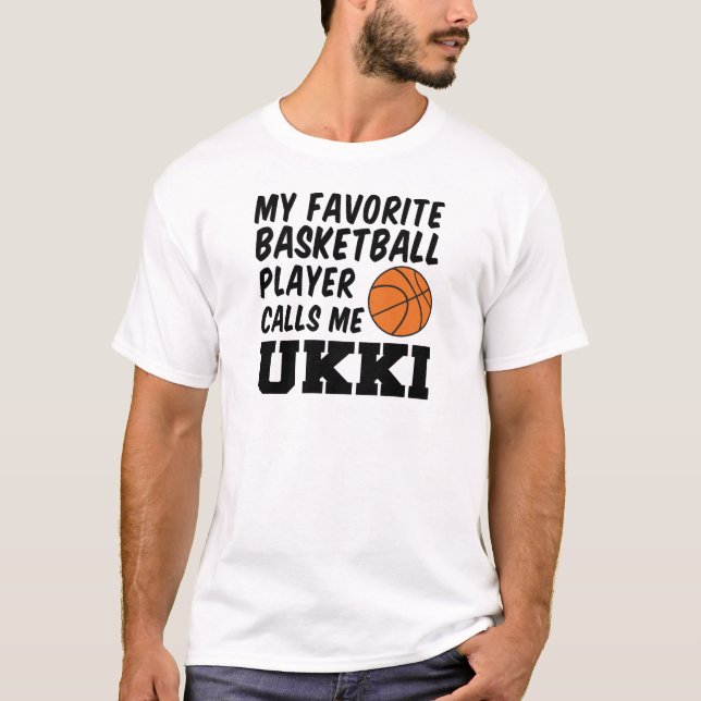 Camiseta Un jugador de baloncesto favorito me llama Ukki (Anverso)
