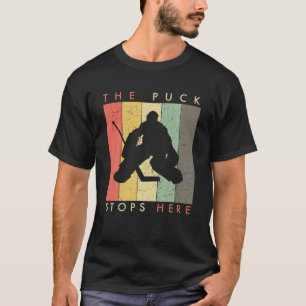 Camiseta Un Jugador De Hockey Sobre Hielo De Estilo Retro E