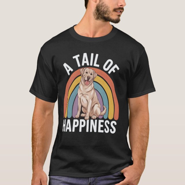 Camiseta Un Labrador Retriever cola de felicidad perro retr (Anverso)