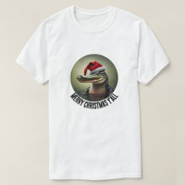 Camiseta Un lagarto divertido en Santa Hat