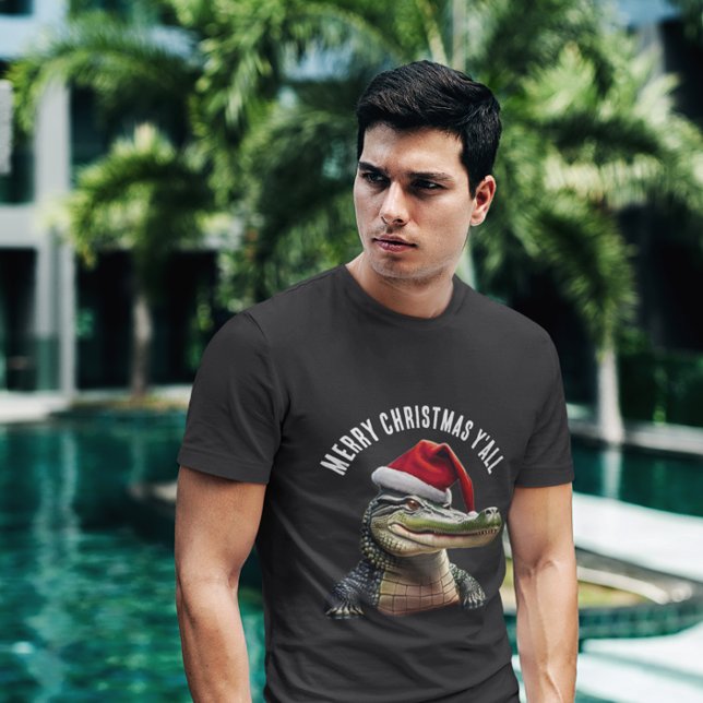 Camiseta Un lagarto divertido en Santa Hat (Subido por el creador)
