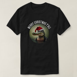 Camiseta Un lagarto divertido en Santa Hat