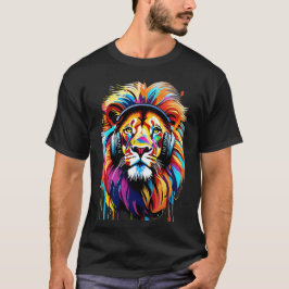 Camiseta Un león con audífonos