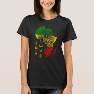 Camiseta Un León De Amor Rasta Reggae Africa Mapa De León D