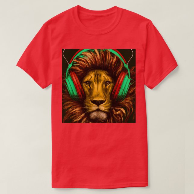 Camiseta Un león de reggae de amor 2 (Diseño del anverso)