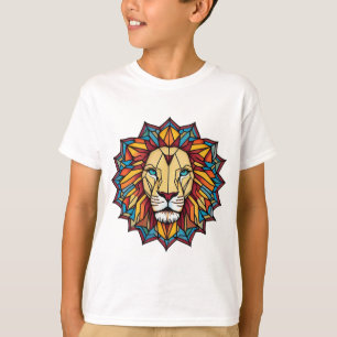 Camiseta "Un león ingenioso enfrenta un diseño armonioso"
