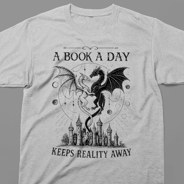 Camiseta Un Libro Al Día Mantiene La Realidad Alejada (Subido por el creador)