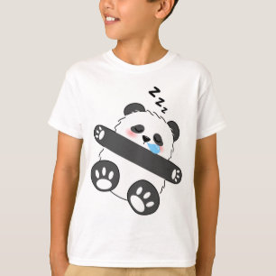 Camiseta Un lindo bebé panda durmiendo pacíficamente