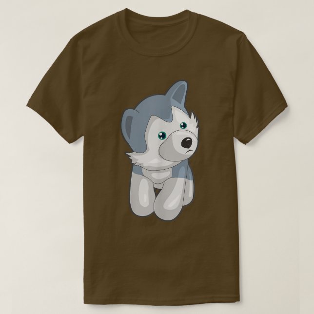 Camiseta Un lindo disfraz de perro gris  (Diseño del anverso)