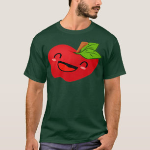 Camiseta Un lindo emoticono de manzana