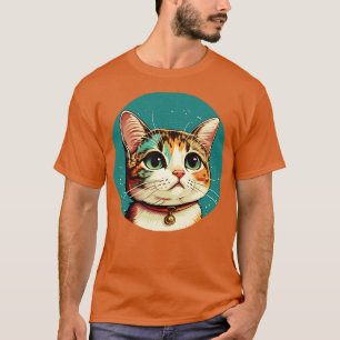 Camiseta un lindo gato colorido