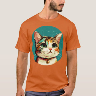 Camiseta un lindo gato colorido