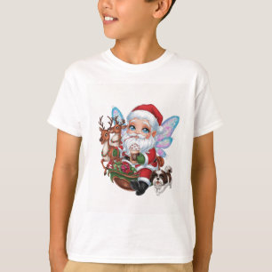 Camiseta Un lindo hada de Santa Claus con brillo