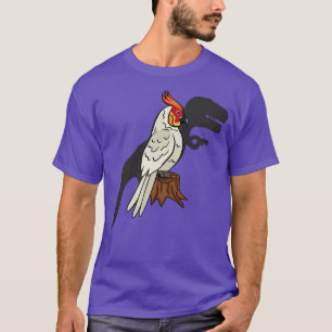 Camiseta Un lindo loro gritando gracioso TRex Cockatiel Bir