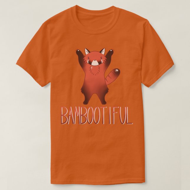 Camiseta Un lindo panda rojo (Diseño del anverso)