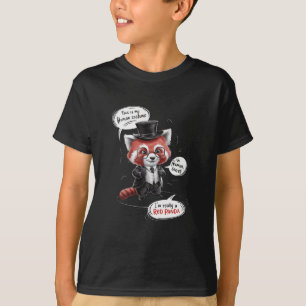 Camiseta Un lindo panda rojo