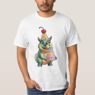 Camiseta Un lindo personalizado Triceratops con un gorra de