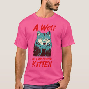 Camiseta Un lobo siempre protegerá a su amante de los lobos