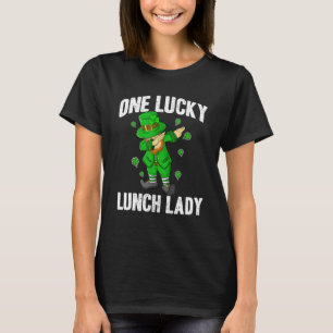 Camiseta Un Lucky Lunch Lady St Patricks Day Dabbing Lepre