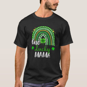 Camiseta Un Lucky Mama Leopard Imprime Rainbow St Patrick'S