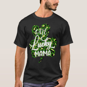 Camiseta Un Lucky Mama Shamrock Leopard Plaid Clover St Pa