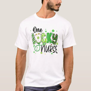 Camiseta Un Lucky Nurs Life Leopardo Shamrock Irish St Pa