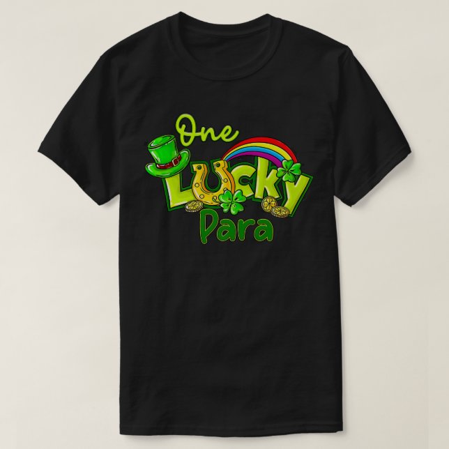 Camiseta Un Lucky Para St Patricks Day Shamrock Paraprofes (Diseño del anverso)
