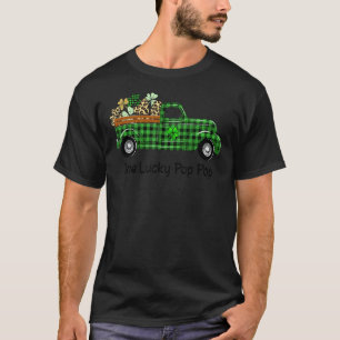 Camiseta Un Lucky Pop Green Plaid Truck Shamrock Patr
