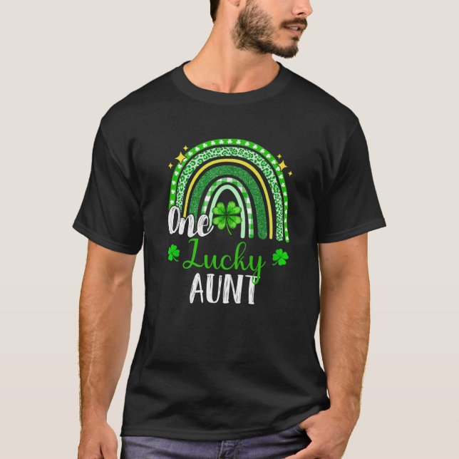 Camiseta Un Lucky Tunt Leopard Imprime Rainbow St Patrick (Anverso)