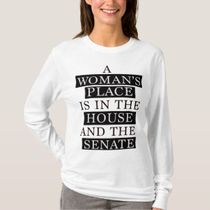 Camiseta Un Lugar Para Mujeres Está En La Cámara Y El Senad