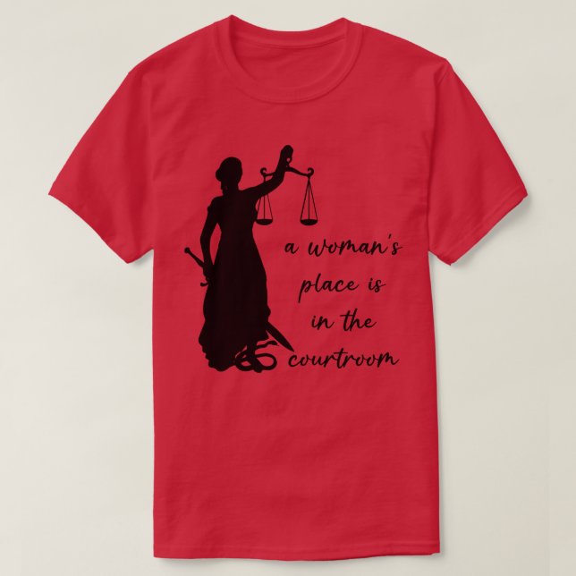 Camiseta Un lugar para mujeres está en la corte (Diseño del anverso)