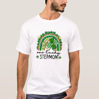 Camiseta Un lujoso leopardo de la Stephom imprime Rainbow S