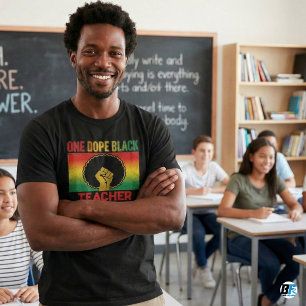 Camiseta Un maestro negro genial Afro puño Historia negra M