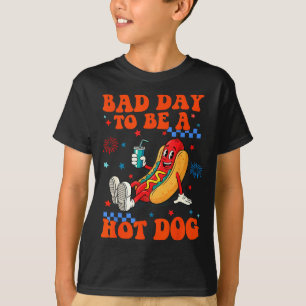 Camiseta Un mal día para ser un perro caliente divertido pe