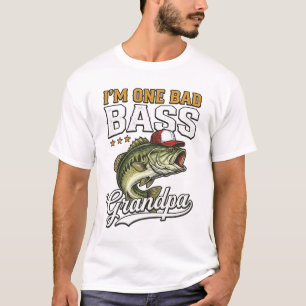 Camiseta Un mal diseño vectorial vintage de pesca de lubina
