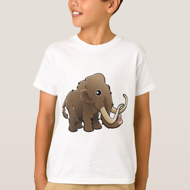 Camiseta Un mamut lanoso amistoso lindo (Anverso)