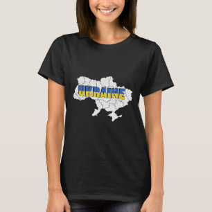 Camiseta Un mapa ucraniano y bandera de Ucrania