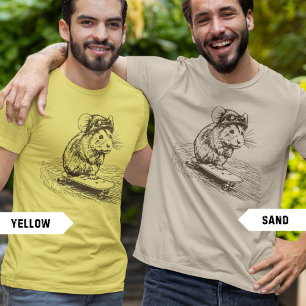 Camiseta Un martillo lindo monta un skateboard Sketch