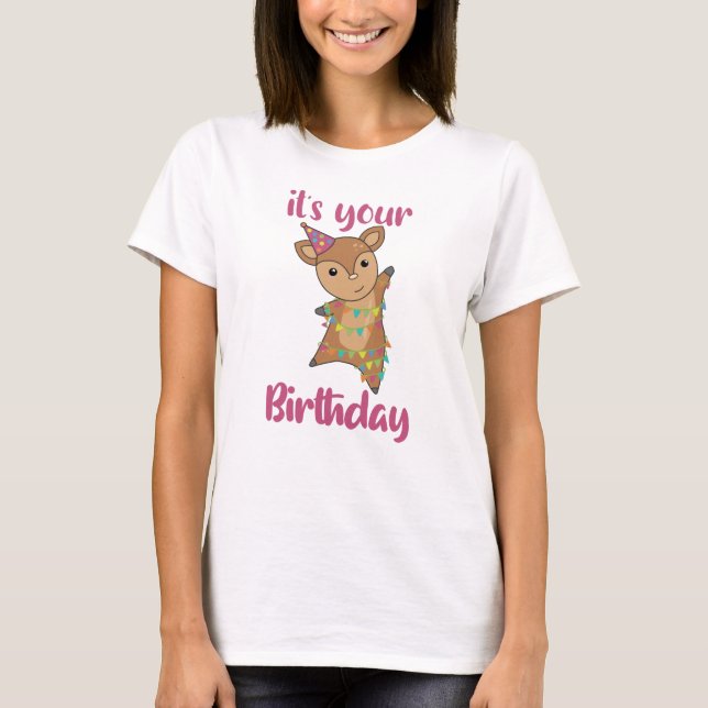 Camiseta Un mejor deseo de cumpleaños para curar un Otter f (Anverso)