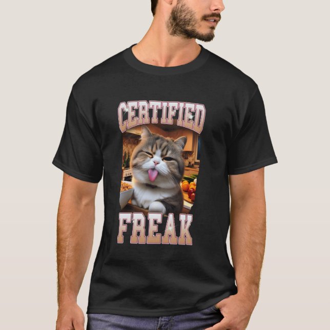 Camiseta Un meme certificado como meme de gato, mamá, gato, (Anverso)