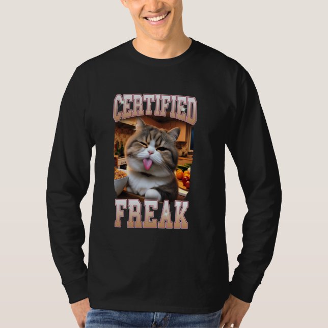 Camiseta Un meme certificado como meme de gato, mamá, gato, (Anverso)